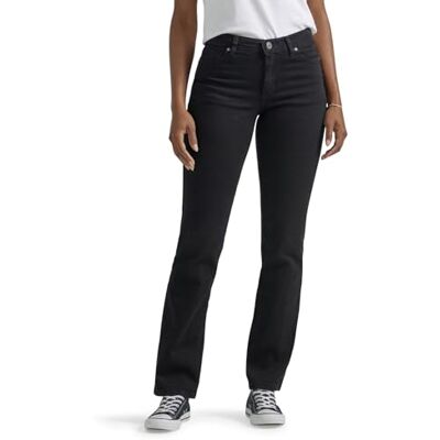 Lee Jambe Recto De Ajuste Relajado-لا-Jean Droit Coupe décontractée Femmes, Noir Onyx, 46 Lee Jambe Recto De Ajuste Relajado-لا-Jean Droit Coupe décontractée Femmes, Noir Onyx, 46