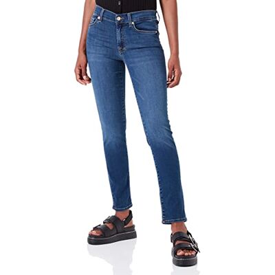 7 For All Mankind Roxanne Bair Eco Jeans Femme, Bleu Moyen., 29W / 29L 7 For All Mankind Roxanne Bair Eco Jeans Femme, Bleu Moyen., 29W / 29L