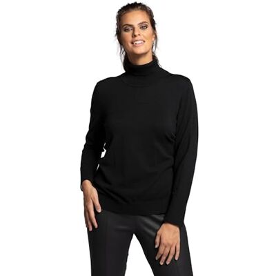 Ulla Popken Pull À Col Roulé, Poignets Larges Côtelés, Manches Longues Sweater Femme (lot de 1) Ulla Popken Pull À Col Roulé, Poignets Larges Côtelés, Manches Longues Sweater Femme (lot de 1)