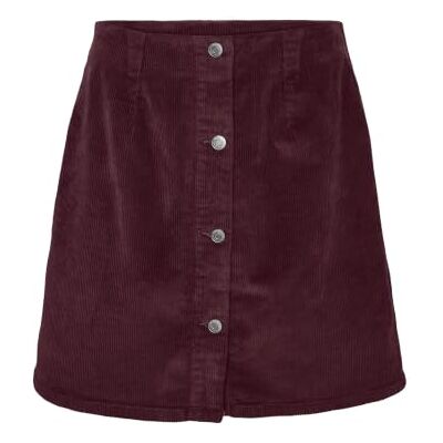 VERO MODA VMEtta Mini jupe courte en velours côtelé pour femme avec boutonnière visible VERO MODA VMEtta Mini jupe courte en velours côtelé pour femme avec boutonnière visible