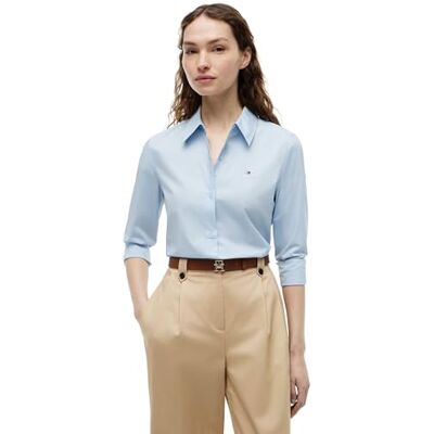 Tommy Hilfiger Ess Poplin Regular Shirt Ww0ww47169 Chemise L/S Femme (lot de 1) Tommy Hilfiger Ess Poplin Regular Shirt Ww0ww47169 Chemise L/S Femme (lot de 1)