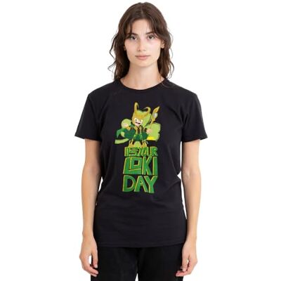 Marvel Loki St Patrick's Day Loki Day Ladies T Shirt, Black T-shirt Femme Marvel Loki St Patrick's Day Loki Day Ladies T Shirt, Black T-shirt Femme