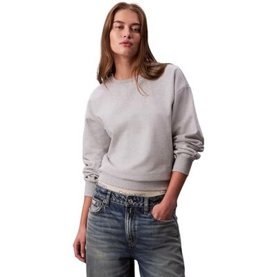 Calvin Sweat-shirt à col rond en tissu éponge avec logo Archive pour femme Calvin Sweat-shirt à col rond en tissu éponge avec logo Archive pour femme