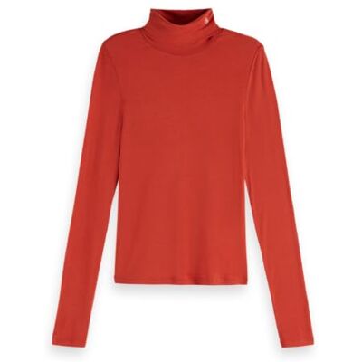 Scotch & Soda Roll Up Neck Long Sleeve T-shirt T-shirt Femme Scotch & Soda Roll Up Neck Long Sleeve T-shirt T-shirt Femme