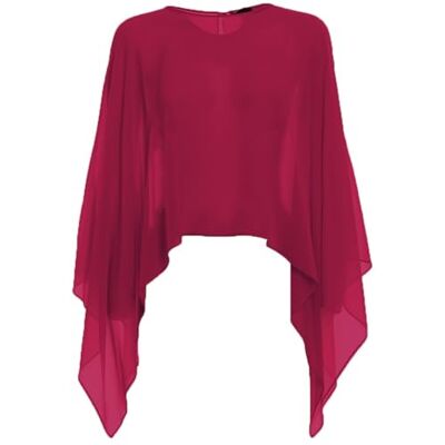 ZGCrumphant Femmes en Mousseline de soie Noir Élégant Simple Doux Décontracté Cape Fête de Bal avec Bouton pour Robe de Soirée Femme Châle Rouge Style rétro Étole ZGCrumphant Femmes en Mousseline de soie Noir Élégant Simple Doux Décontracté Cape Fête de Bal avec Bouton pour Robe de Soirée Femme Châle Rouge Style rétro Étole