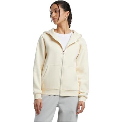 Build Your Brand Sweat à capuche zippé Fluffy pour femme, veste à capuche confortable, coupe décontractée, basique pour le quotidien et les loisirs, Sable blanc, XL Build Your Brand Sweat à capuche zippé Fluffy pour femme, veste à capuche confortable, coupe décontractée, basique pour le quotidien et les loisirs, Sable blanc, XL
