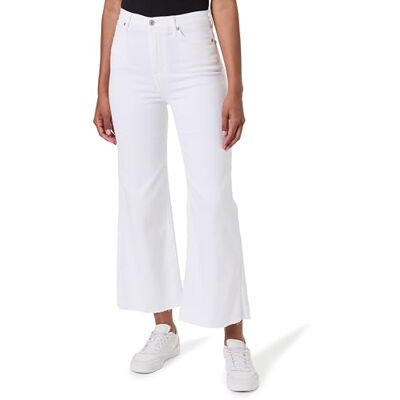 7 For All Mankind Pantalon Jo Soleil pour femme, taille très haute, court, avec ourlet, coupe vintage, Blanc., 29W 7 For All Mankind Pantalon Jo Soleil pour femme, taille très haute, court, avec ourlet, coupe vintage, Blanc., 29W