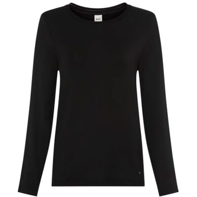 BRAX Style.Carina.L T-shirt thermique solide pour femme, 02 Noir., 40 BRAX Style.Carina.L T-shirt thermique solide pour femme, 02 Noir., 40