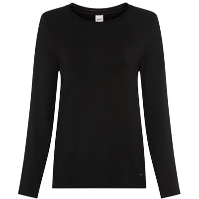 BRAX Style.Carina.L T-shirt thermique solide pour femme, 02 Noir., 38 BRAX Style.Carina.L T-shirt thermique solide pour femme, 02 Noir., 38