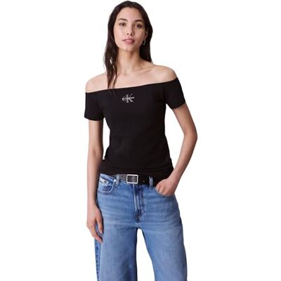 Calvin Jeans Autres chemises décontractées pour femme, Noir (noir), 3XS Calvin Jeans Autres chemises décontractées pour femme, Noir (noir), 3XS