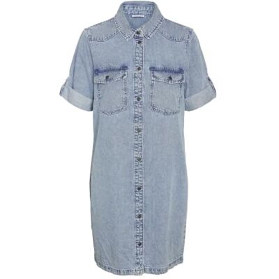 NOISY MAY Nmnew Signe S/S Denim Dress Wg003lb Noos Robe Femme (lot de 1) NOISY MAY Nmnew Signe S/S Denim Dress Wg003lb Noos Robe Femme (lot de 1)