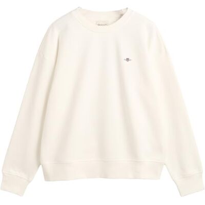 GANT Sweat-shirt à col en C pour femme, Coquille d'œuf, XL GANT Sweat-shirt à col en C pour femme, Coquille d'œuf, XL
