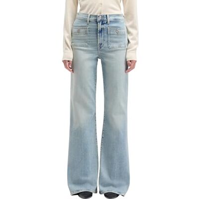 7 For All Mankind Dojo sans taille moderne avec poches à patch, bleu clair, 28W 7 For All Mankind Dojo sans taille moderne avec poches à patch, bleu clair, 28W