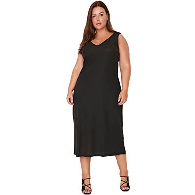 Trendyol Robe Midi Trapèze Grande Taille Robe Femme Trendyol Robe Midi Trapèze Grande Taille Robe Femme