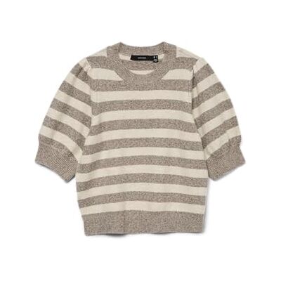 VERO MODA Vmdoffy Ga Noos Pull à col rond 2/4, Jupe Moon., XS VERO MODA Vmdoffy Ga Noos Pull à col rond 2/4, Jupe Moon., XS