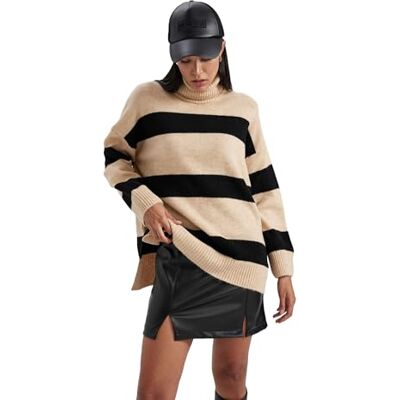 DeFacto Damen Oversize Shirt Tunika Langarm Longshirt Bequeme Tops für Damen -Lässiges Langarmshirt T-shirt tunique Femme DeFacto Damen Oversize Shirt Tunika Langarm Longshirt Bequeme Tops für Damen -Lässiges Langarmshirt T-shirt tunique Femme