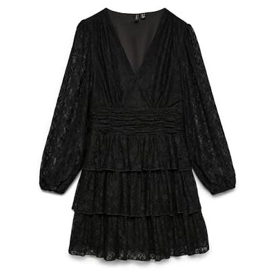 VERO MODA Vmlise WVN Exp Sb8 Robe en dentelle avec col en V VERO MODA Vmlise WVN Exp Sb8 Robe en dentelle avec col en V