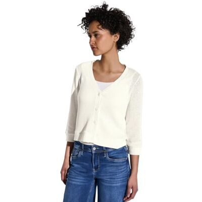 Street One Veste aspect tricot pour femme, Blanc cassé., 48 Street One Veste aspect tricot pour femme, Blanc cassé., 48