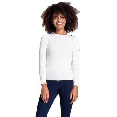 Armor-lux Armor Lux Pull Marin Redon Femme Over, Milk, XL Armor-lux Armor Lux Pull Marin Redon Femme Over, Milk, XL