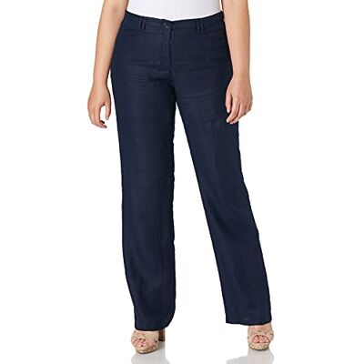 BRAX Femme Pantalons Style Farina Pure LINEN, bleu marine, 26W / 32L BRAX Femme Pantalons Style Farina Pure LINEN, bleu marine, 26W / 32L