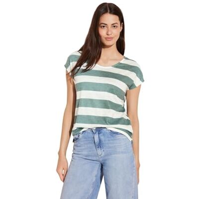 Street One T-shirt LS Two-Color Stripemix pour femme, Touch of Dune, 38 Street One T-shirt LS Two-Color Stripemix pour femme, Touch of Dune, 38