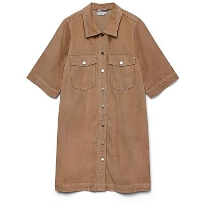 VERO MODA Vmfenja 2/4 Short Corduroy Dress Noos Vmfenja Noos Robe courte en velours côtelé 2/4 Femme (lot de 1) VERO MODA Vmfenja 2/4 Short Corduroy Dress Noos Vmfenja Noos Robe courte en velours côtelé 2/4 Femme (lot de 1)
