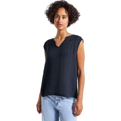 Street One 3411801 Haut froissé avec bande adhésive Femme Street One 3411801 Haut froissé avec bande adhésive Femme