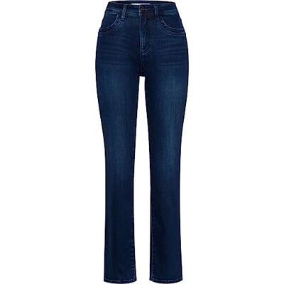 BRAX Jean Carola à cinq poches pour femme en denim thermique, Bleu foncé usé., 34W / 30L BRAX Jean Carola à cinq poches pour femme en denim thermique, Bleu foncé usé., 34W / 30L