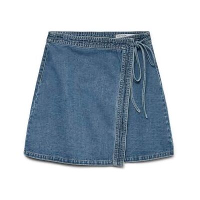 VERO MODA Vmliza Mr Short Denim Wrap Skirt Ga Noos Vmliza Mr Ga Noos Jupe courte en denim Femme (lot de 1) VERO MODA Vmliza Mr Short Denim Wrap Skirt Ga Noos Vmliza Mr Ga Noos Jupe courte en denim Femme (lot de 1)