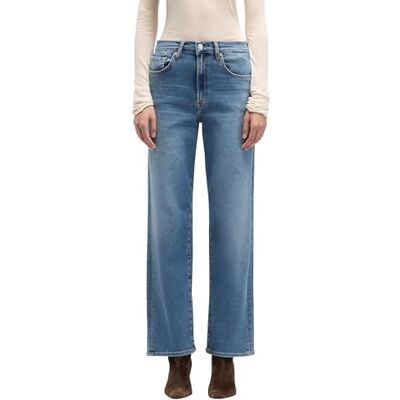 7 For All Mankind Stovepipe Straight Oceanstone, Bleu moyen., 29W 7 For All Mankind Stovepipe Straight Oceanstone, Bleu moyen., 29W