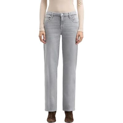 7 For All Mankind Calie Straight Panalu, gris, 29W 7 For All Mankind Calie Straight Panalu, gris, 29W