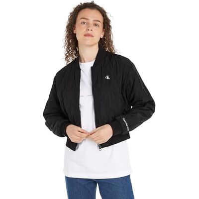 Calvin Jeans Blousons matelassés bomber Lw pour femme, Ck Black, XL grande taille Calvin Jeans Blousons matelassés bomber Lw pour femme, Ck Black, XL grande taille