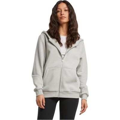 Build Your Brand Sweat à capuche zippé Fluffy pour femme, veste à capuche confortable, coupe décontractée, basique pour le quotidien et les loisirs, Lightasphalte, S Build Your Brand Sweat à capuche zippé Fluffy pour femme, veste à capuche confortable, coupe décontractée, basique pour le quotidien et les loisirs, Lightasphalte, S