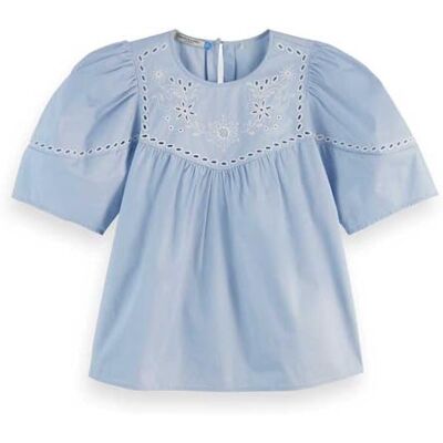 Scotch & Soda Cotton Twill Embroidered Top haut Femme Scotch & Soda Cotton Twill Embroidered Top haut Femme