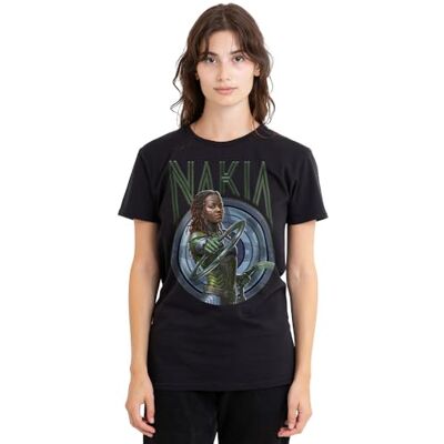 Marvel Black Panther: Wakanda Forever Nakia Ladies T Shirt, Black T-shirt Femme Marvel Black Panther: Wakanda Forever Nakia Ladies T Shirt, Black T-shirt Femme