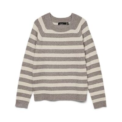 VERO MODA Vmdoffy Ls Blouse à col rond Ga Noos, Jupe Moon., M VERO MODA Vmdoffy Ls Blouse à col rond Ga Noos, Jupe Moon., M
