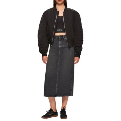 LTB Jeans Jupe maxi moderne Danica pour femme en mélange de coton Gris Taille XS, gris, XS LTB Jeans Jupe maxi moderne Danica pour femme en mélange de coton Gris Taille XS, gris, XS