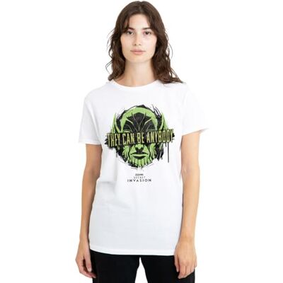 Marvel Secret Invasion Anybody Ladies T Shirt, White T-shirt Femme Marvel Secret Invasion Anybody Ladies T Shirt, White T-shirt Femme