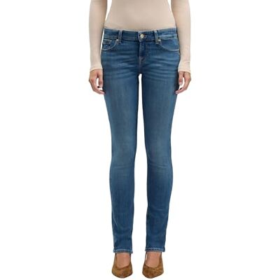 7 For All Mankind Low Skinny Retro Fade, Bleu moyen., 24W 7 For All Mankind Low Skinny Retro Fade, Bleu moyen., 24W