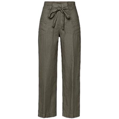 BRAX Style Maine S Pure Linen Pantalons Femme, Kaki, 36W / 30L BRAX Style Maine S Pure Linen Pantalons Femme, Kaki, 36W / 30L