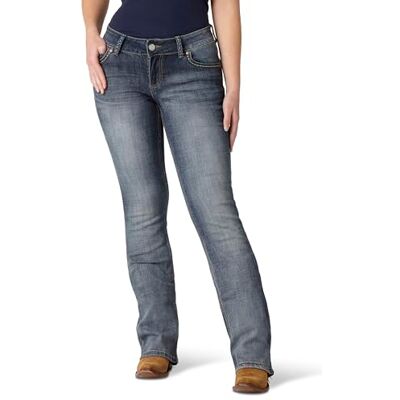 Wrangler Women's Retro Sadie Low Rise Stretch Boot Cut Jean, Medium Blue, 17-34 Wrangler Women's Retro Sadie Low Rise Stretch Boot Cut Jean, Medium Blue, 17-34