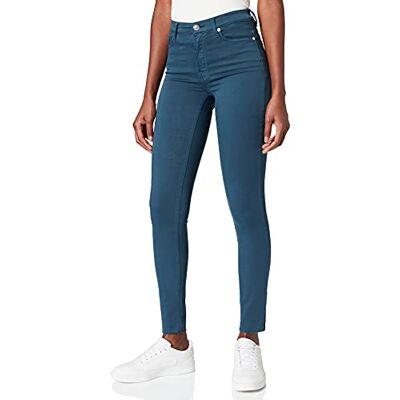 7 For All Mankind Pantalon Hw Skinny Colored Slim Illusion avec coupe brute Peacock, bleu, 25W / 30L 7 For All Mankind Pantalon Hw Skinny Colored Slim Illusion avec coupe brute Peacock, bleu, 25W / 30L