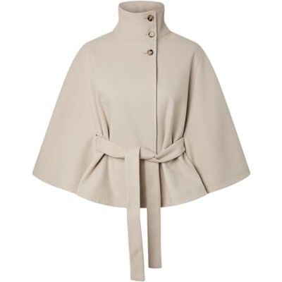 PIECES Pcaiken W. Belt Pcaiken Cape Veste pour femme avec ceinture PIECES Pcaiken W. Belt Pcaiken Cape Veste pour femme avec ceinture