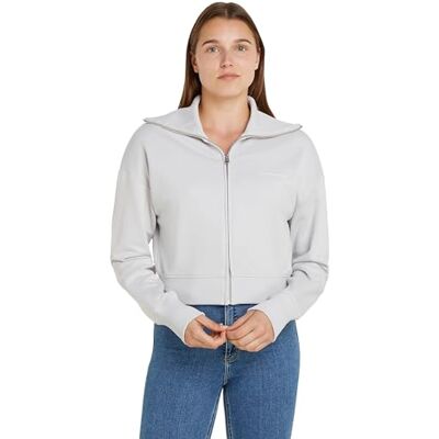 Calvin Jeans Vestes zippées Femme, Gris (Lunar Rock), S Calvin Jeans Vestes zippées Femme, Gris (Lunar Rock), S