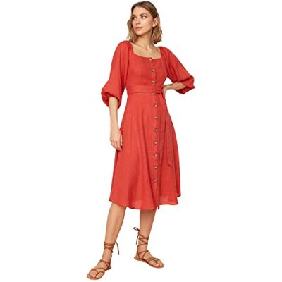 Trendyol Robe avec Un Bouton Ceinture Femme Trendyol Robe avec Un Bouton Ceinture Femme