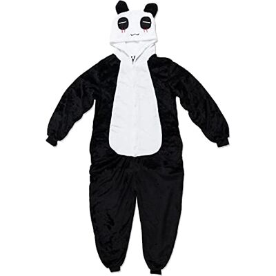 Katara 1744 Grenouillère Combinaison Adultes Tenue de Nuit Pyjama Kigurumi Taille XL 175-185cm Panda Noir-Blanc Katara 1744 Grenouillère Combinaison Adultes Tenue de Nuit Pyjama Kigurumi Taille XL 175-185cm Panda Noir-Blanc