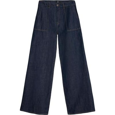 7 For All Mankind Lotta Blueberry Jean pour femme avec poches utilitaires, bleu foncé, 32W 7 For All Mankind Lotta Blueberry Jean pour femme avec poches utilitaires, bleu foncé, 32W