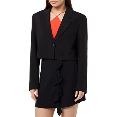 JACK & JONES JJXX Blazer court Jxmary Sn pour femme, Noir, L JACK & JONES JJXX Blazer court Jxmary Sn pour femme, Noir, L