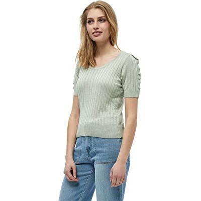 Desires Geisha Rib Ruffle Blouse Blouse côtelée à volants Femme (lot de 1) Desires Geisha Rib Ruffle Blouse Blouse côtelée à volants Femme (lot de 1)