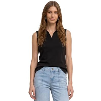 Street One 3230492 Haut en maille côtelée avec col polo Femme (lot de 1) Street One 3230492 Haut en maille côtelée avec col polo Femme (lot de 1)